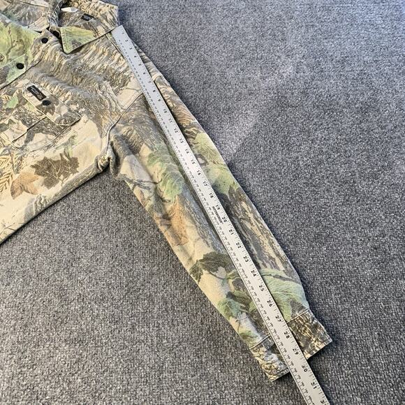 Vintage Rattlers Brand Camo Button Up Shirt Mens XL Realtree Chamois Flannel USA - Picture 11 of 13